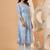 Women Floral Printed Tiered Pure Cotton Kurta with Trousers