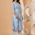 Women Printed Pleated Pure Cotton Kurta with Trousers