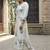 Women Pure Cotton Floral Embroidered Kurta Set With Trousers & Dupatta