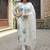 Women Pure Cotton Floral Embroidered Kurta Set With Trousers & Dupatta