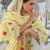 Floral Embroidered V-Neck Pure Cotton Straight Kurta With Trousers & Dupatta