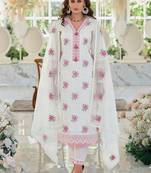 Women Floral Embroidered Regular Thread Work Pure Cotton Kurta