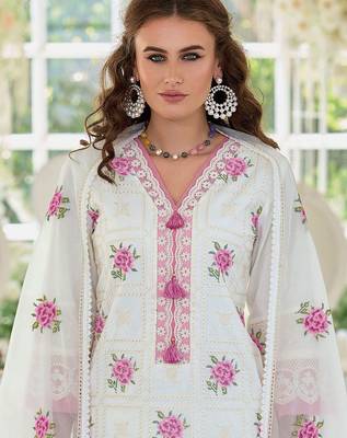 Women Floral Embroidered Regular Thread Work Pure Cotton Kurta 3