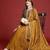 Floral Embroidered Pleated Zari Kurta With Trousers & Dupatta