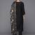 Women Floral Yoke Design Regular Thread Work Kurta with Trousers & With Dupatta
