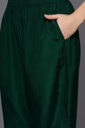 Women Floral Embroidered Regular Sequinned Kurta with Trousers & Dupatta