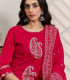 Women Paisley Printed Regular Pure Cotton Kurta with Trousers & With Dupatta