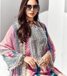 Women Ethnic Motifs Printed Regular Thread Work Kurta Trousers With Dupatta