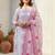 Floral Printed Notch Mandarin Collar Cotton Kurta With Trousers & Dupatta