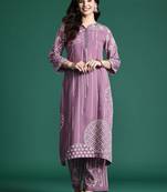 Printed Beads & Stones Kurta with Palazzos