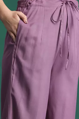 Printed Beads & Stones Kurta with Palazzos