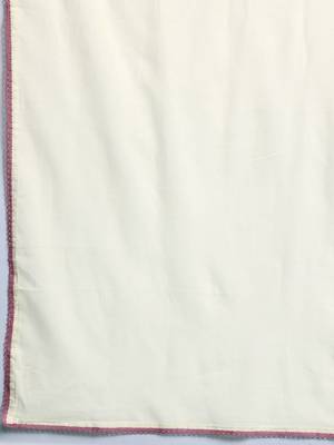 Floral Embroidered Panelled Thread Work Pure Cotton Kurta With Trousers & Dupatta 4