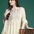 Floral Embroidered Panelled Thread Work Pure Cotton Kurta With Trousers & Dupatta