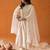 Off White Ethnic Motifs Embroidered Panelled Zari Kurta With Trousers & Dupatta