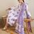 V-Neck Floral Printed Panelled Pure Cotton Kurta Set