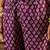 Purple Floral Printed Angrakha V-Neck Thread Work Pure Cotton A-Line Kurta Set