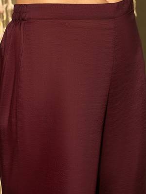 Floral Embroidered Thread Work Kurta With Trousers & Dupatta 3