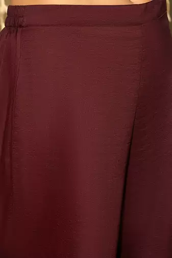 Floral Embroidered Thread Work Kurta With Trousers & Dupatta