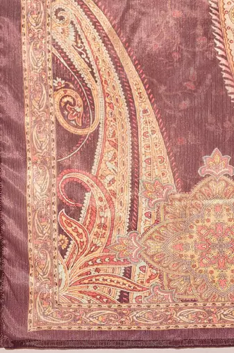 Floral Embroidered Thread Work Kurta With Trousers & Dupatta