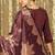 Floral Embroidered Thread Work Kurta With Trousers & Dupatta