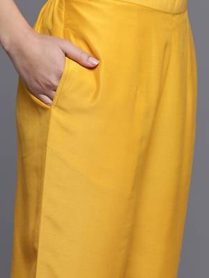 Women Yoke Design Regular Mirror Work Kurta with Trousers & Dupatta 4