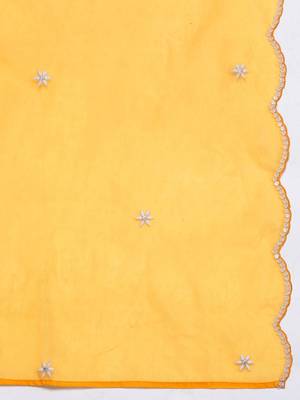 Women Yoke Design Regular Mirror Work Kurta with Trousers & Dupatta 5