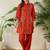 Ethnic Motifs Embroidered Thread Work Pure Cotton Kurta With Trouser