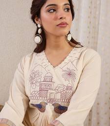Women Quirky Embroidered Kurta with Trousers