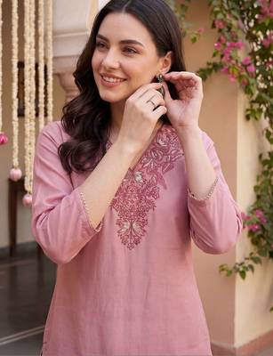 Women Ethnic Motifs Embroidered Regular Thread Work Kurta with Trousers & With Dupatta 2