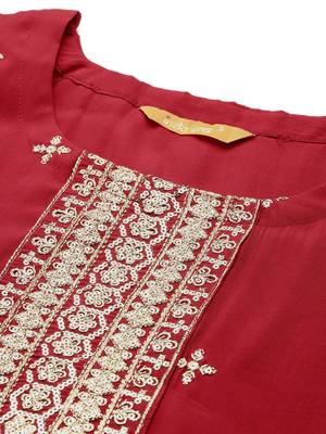 Ethnic Motifs Kurta with Trousers & Dupatta 3