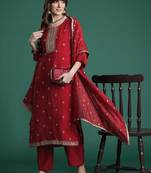 Ethnic Motifs Kurta with Trousers & Dupatta