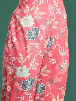 Floral Printed Pure Cotton Kurta with Trousers 3