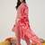 Floral Printed Thread Work Straight Kurta with Trousers & Dupatta