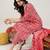 Floral Printed Thread Work Straight Kurta with Trousers & Dupatta