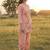 Women Floral Printed Regular Sequinned Linen Kurta with Palazzos