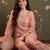 Women Floral Embroidered Regular Thread Work Linen Kurta with Trousers