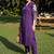 Women Embroidered Pleated Thread Work Pure Cotton Kurta with Trousers
