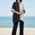 Women Colourblocked Regular Kurti with Trousers
