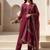 women ethnic motifs embroidered regular thread work  cotton kurta with trousers & with dupatta