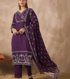 Women Ethnic Motifs Printed Angrakha Pure Cotton Kurta with Trousers & With Dupatta