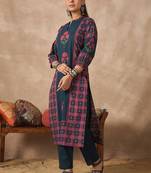 Women Floral Printed Regular Pure Cotton Kurta with Trousers