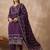 Women Ethnic Motifs Printed Angrakha Thread Work Pure Cotton Kurta with Trousers & With Dupatta