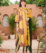 Women Printed Regular Pure Cotton Kurta with Trousers & With Dupatta