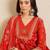 Women Ethnic Motifs Printed Regular Thread Work Pure Cotton Kurta with Trousers & With Dupatta