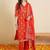 Women Ethnic Motifs Printed Regular Thread Work Pure Cotton Kurta with Trousers & With Dupatta