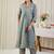 Floral Printed V-Neck Pure Cotton A-Line Kurta With Trousers