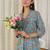 Floral Printed V-Neck Pure Cotton A-Line Kurta With Trousers