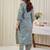 Floral Printed V-Neck Pure Cotton A-Line Kurta With Trousers