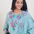 Floral Embroidered Thread Work Pure Cotton Kurta With Trousers & Dupatta
