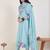 Floral Embroidered Thread Work Pure Cotton Kurta With Trousers & Dupatta